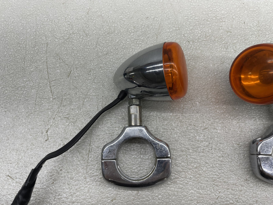 01-06 HARLEY-DAVIDSON SOFTAIL STANDARD FXSTI FRONT LEFT RIGHT TURN SIGNALS LIGHT