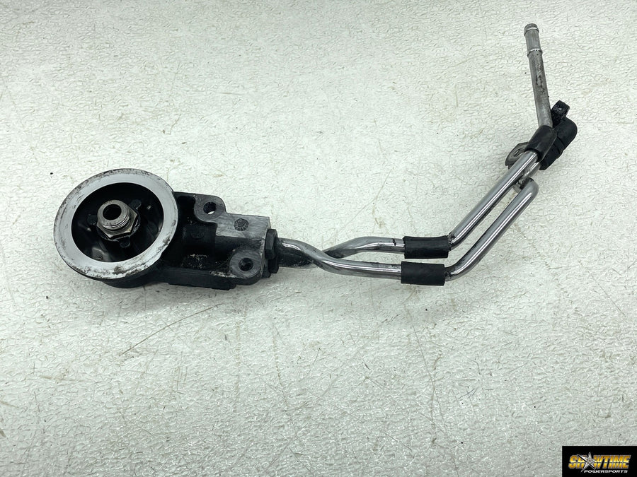 99-01 HARLEY-DAVIDSON SOFTAIL FAT BOY FLSTF ENGINE OIL FILTER MOUNT W/ LINES