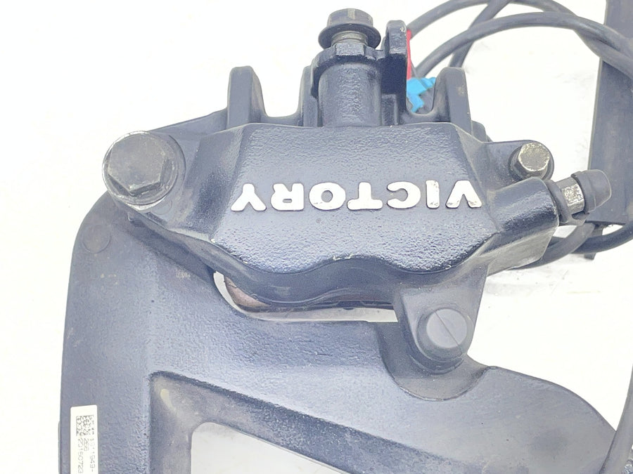12-17 VICTORY CROSS COUNTRY TOUR REAR BACK BRAKE CALIPER W MOUNT BRACKET