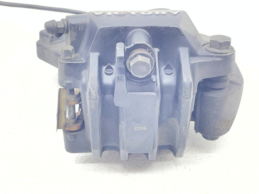 12-17 VICTORY CROSS COUNTRY TOUR REAR BACK BRAKE CALIPER W MOUNT BRACKET