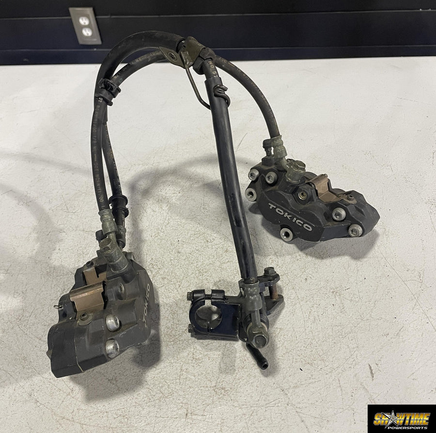 00-03 SUZUKI GSXR750 RIGHT LEFT FRONT BRAKE CALIPER PAIR CALIPERS MASTER CYLINDE