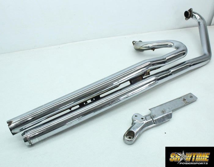 06-12 VICTORY KINGPIN PERFORMANCE EXHAUST MUFFLERS HEADER PIPE SET MOUNT