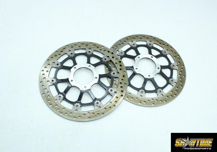 14-15 DUCATI 899 PANIGALE FRONT LEFT RIGHT BRAKE ROTORS DISCS