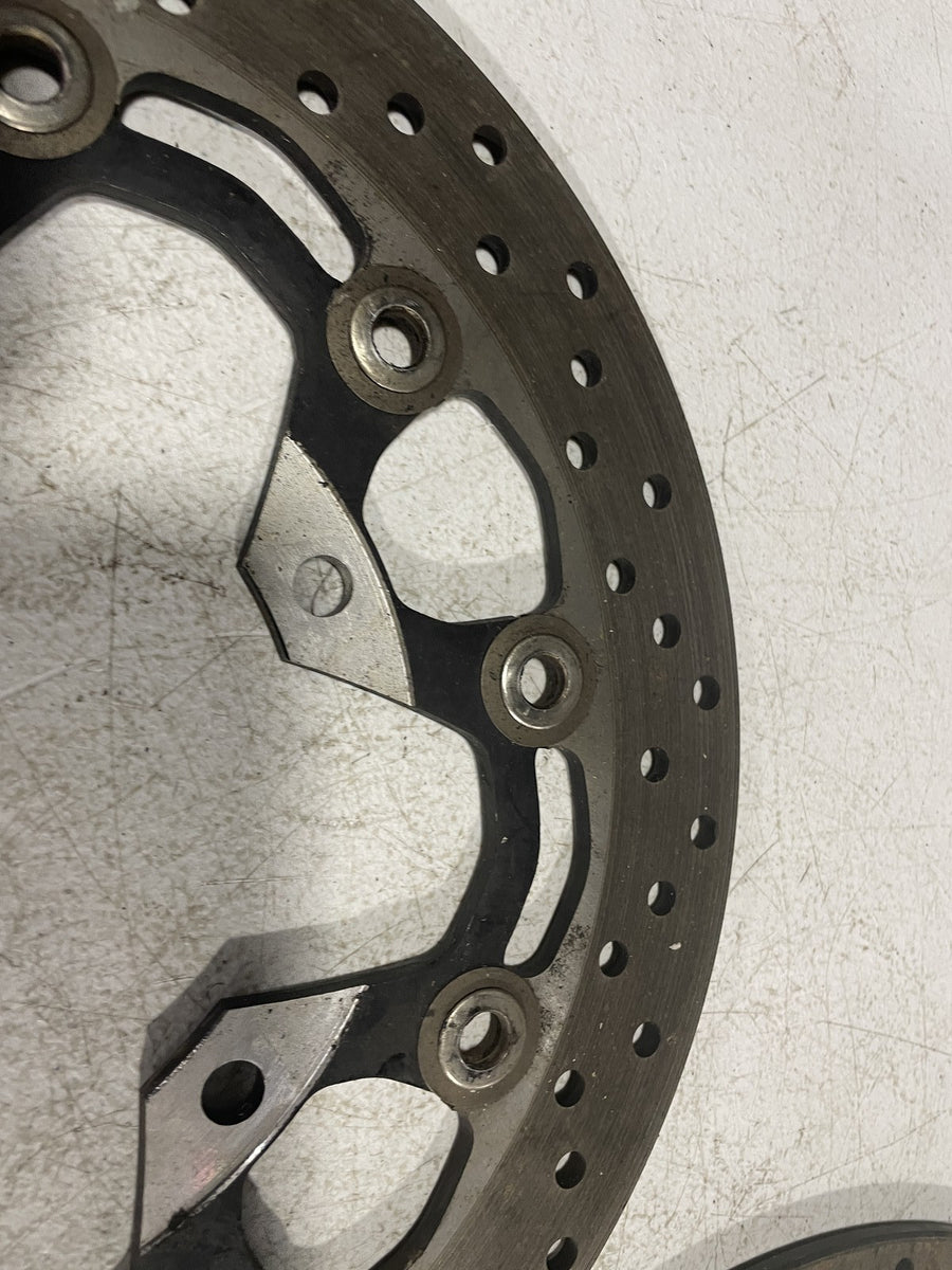 08-20 SUZUKI HAYABUSA FRONT LEFT RIGHT BRAKE ROTORS DISCS 59210-15H10