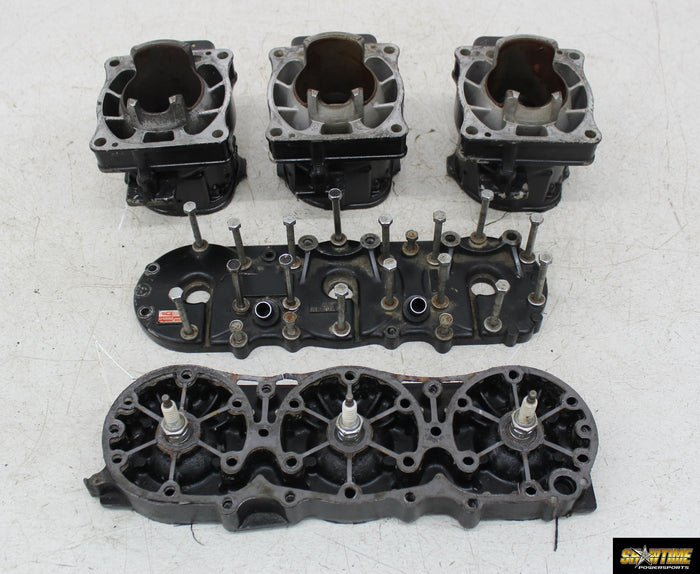 00 YAMAHA WAVERUNNER GP1200 ENGINE MOTOR PISTON CYLINDERS BLOCK CYLINDER HEAD