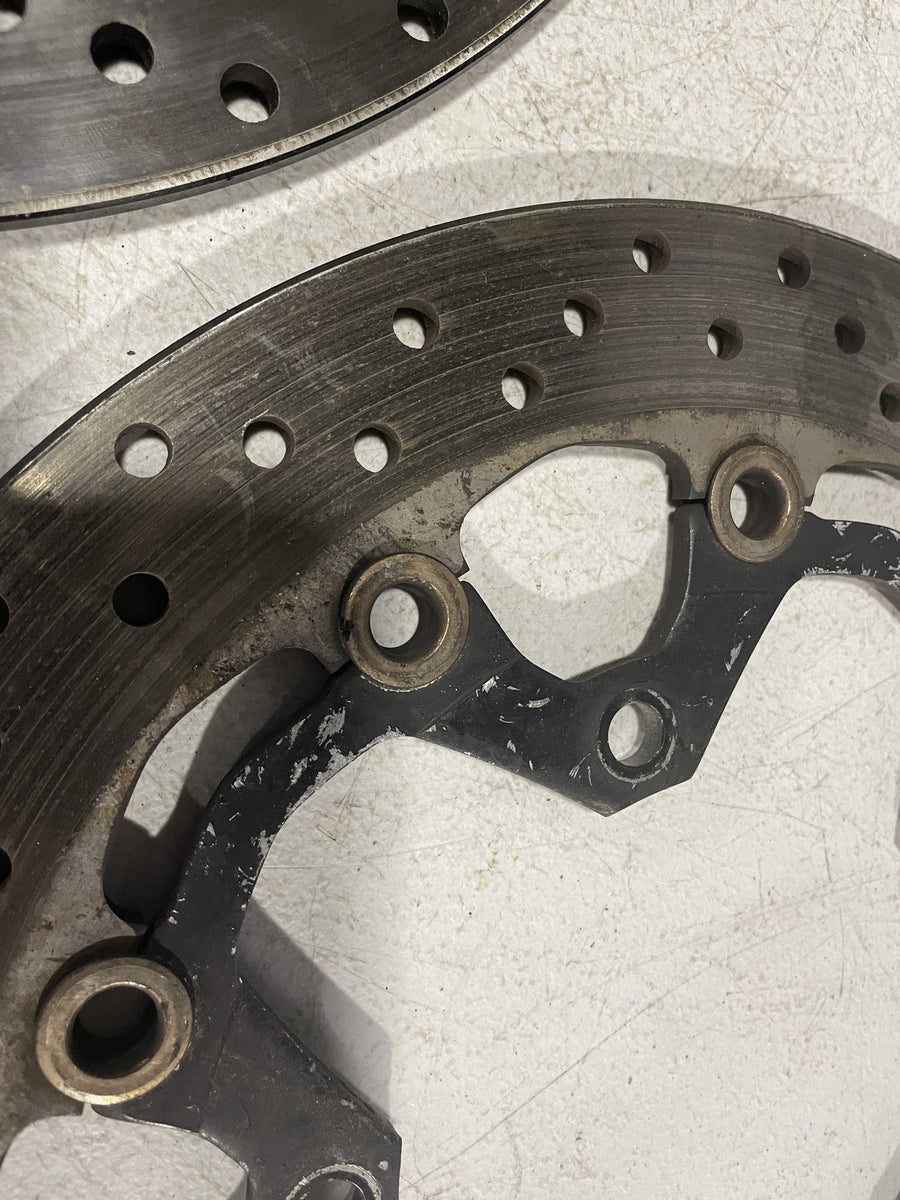 08-20 SUZUKI HAYABUSA FRONT LEFT RIGHT BRAKE ROTORS DISCS 59210-15H10