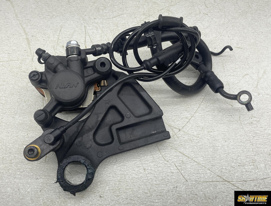 19-23 KAWASAKI NINJA ZX6R ZX636 REAR BACK BRAKE CALIPER W MOUNT SPEED SENSOR
