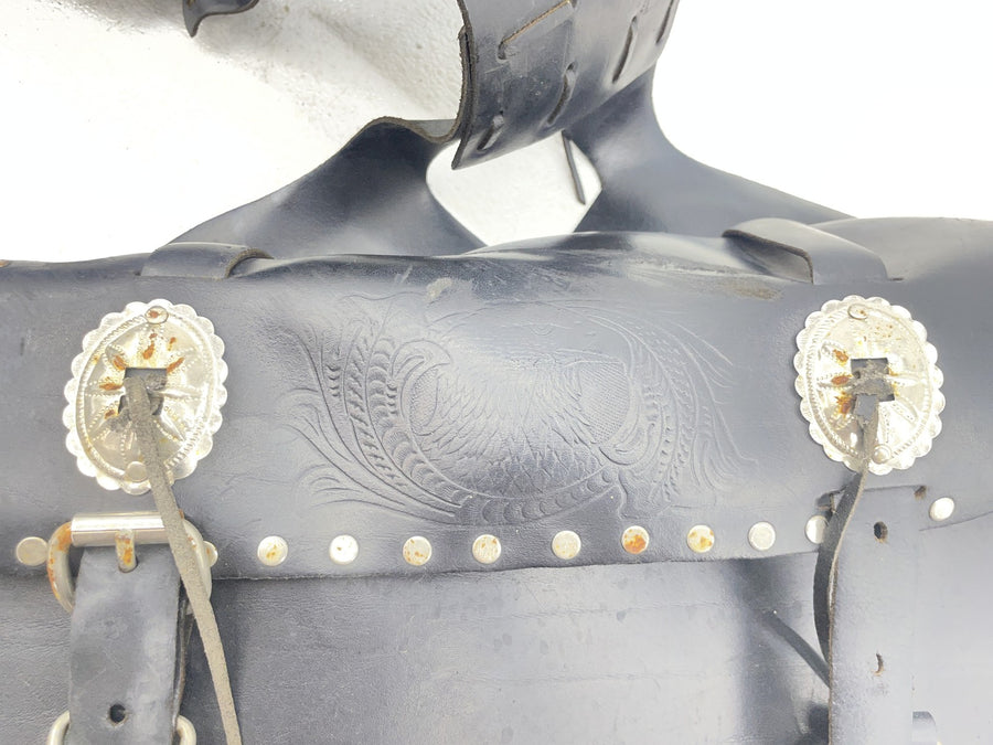 07-11 HARLEY-DAVIDSON SPORTSTER 1200 XL1200C LEATHER SADDLEBAGS SET PAIR