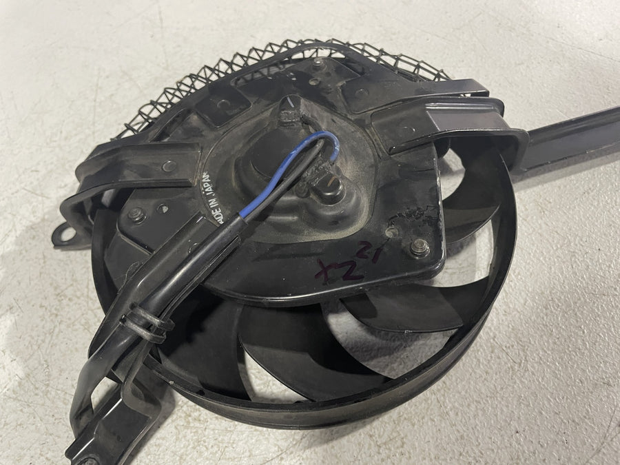 02-05 KAWASAKI NINJA ZX12R RIGHT ENGINE RADIATOR COOLING FAN MOTOR