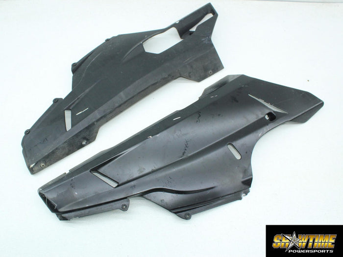 11-13 DUCATI 848 EVO RIGHT LEFT LOWER BOTTOM BELLY SIDE FAIRING COWL  48012302BK