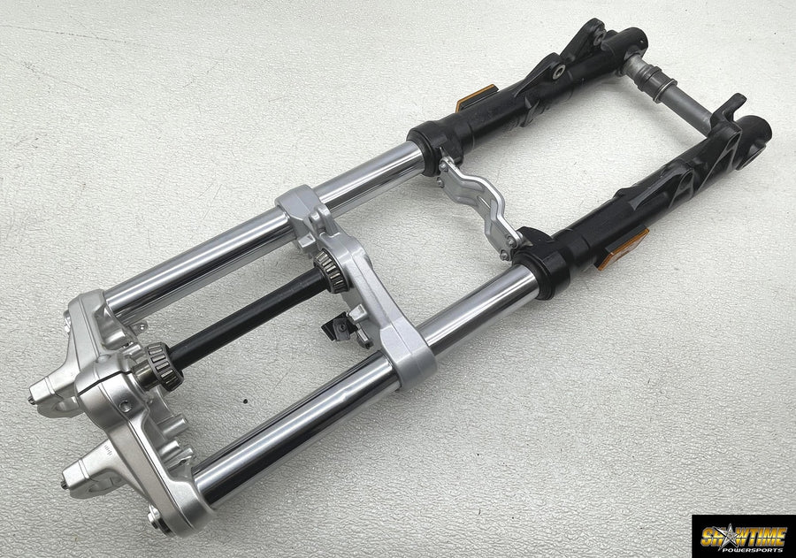 09-14 BMW F800R FRONT FORKS SHOCK SUSPENSION TRIPLE TREE STRAIGHT