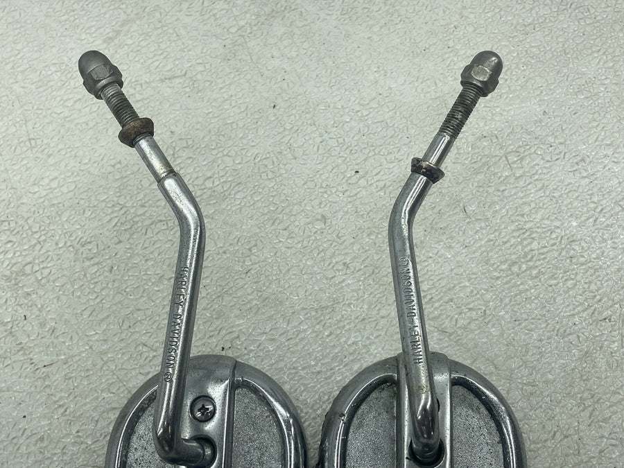 87-92 HARLEY-DAVIDSON LOW RIDER FXLR TEAR DROP REAR VIEW MIRROR SET PAIR MIRRORS
