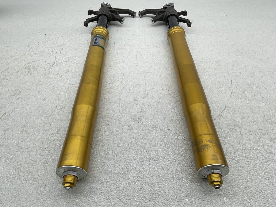04-05 KAWASAKI NINJA ZX10R FRONT FORKS SHOCK SUSPENSION SET PAIR 44013-0005