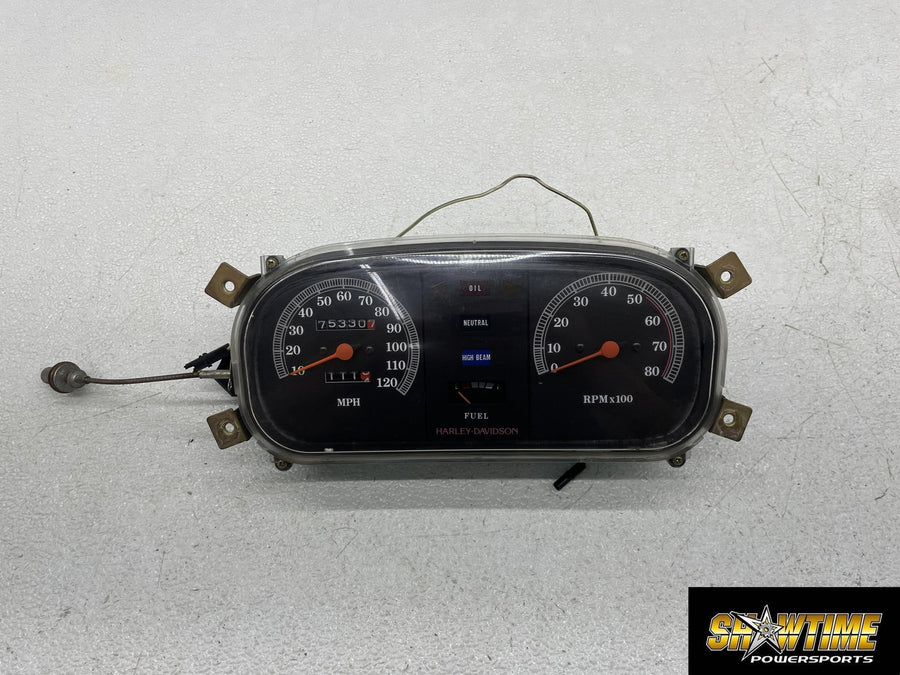 89-91 HARLEY-DAVIDSON ELECTRA GLIDE CLASSIC FLHTC GAUGES METER SPEEDO TACH 75K