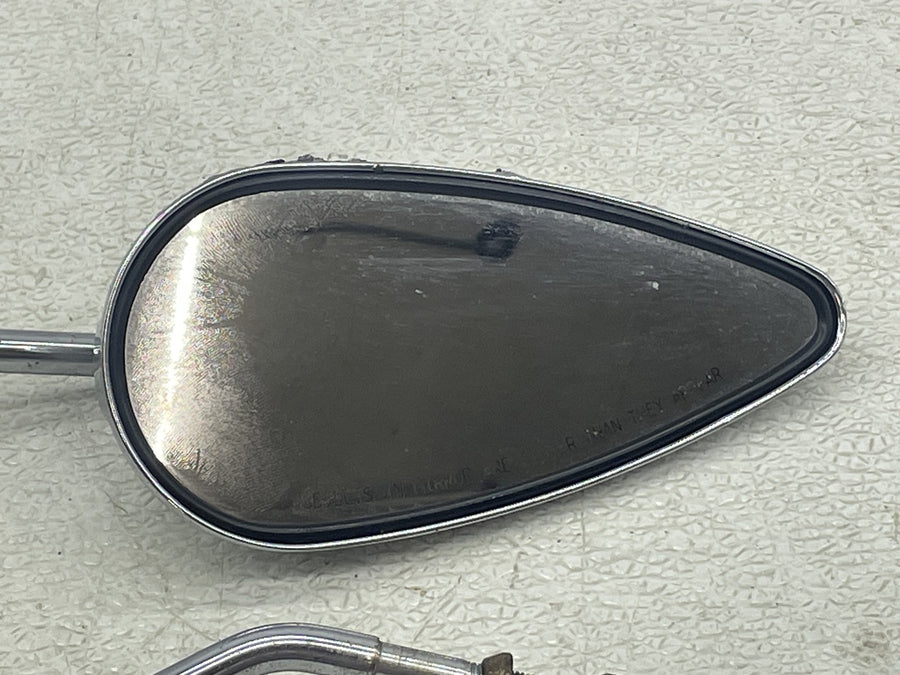 87-92 HARLEY-DAVIDSON LOW RIDER FXLR TEAR DROP REAR VIEW MIRROR SET PAIR MIRRORS