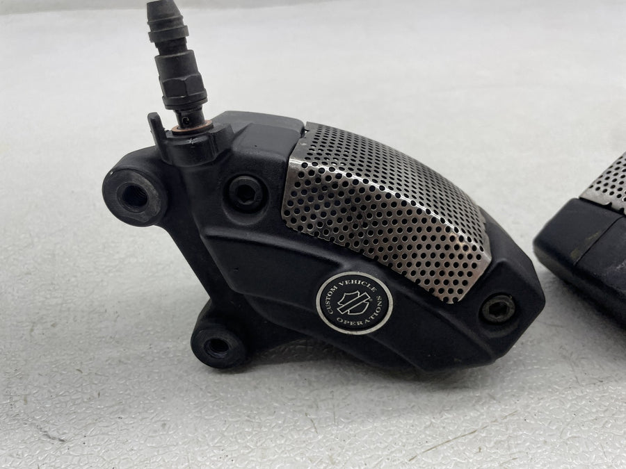 13 HARLEY-DAVIDSON ROAD GLIDE CVO CUSTOM RIGHT LEFT FRONT BRAKE CALIPERS PAIR