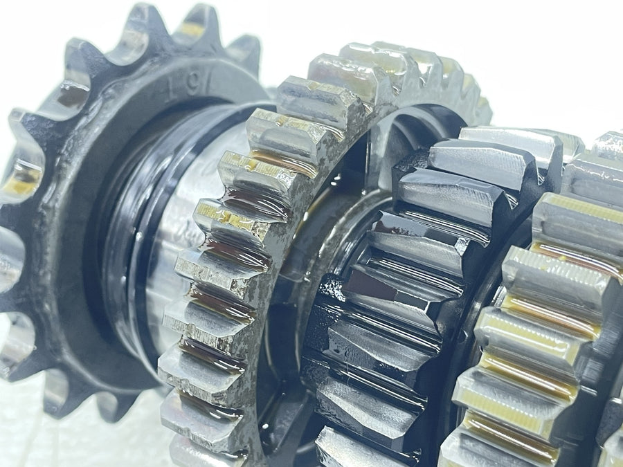 08-16 YAMAHA YZF R6 L ENGINE TRANSMISSION GEARS OUTPUT MAIN SHAFT DRUM
