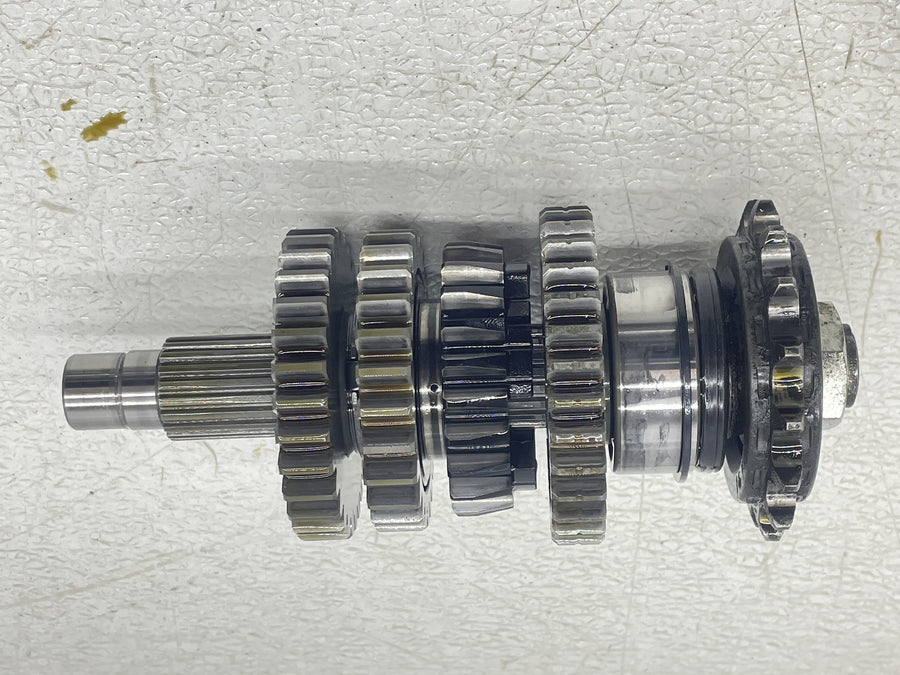 08-16 YAMAHA YZF R6 L ENGINE TRANSMISSION GEARS OUTPUT MAIN SHAFT DRUM