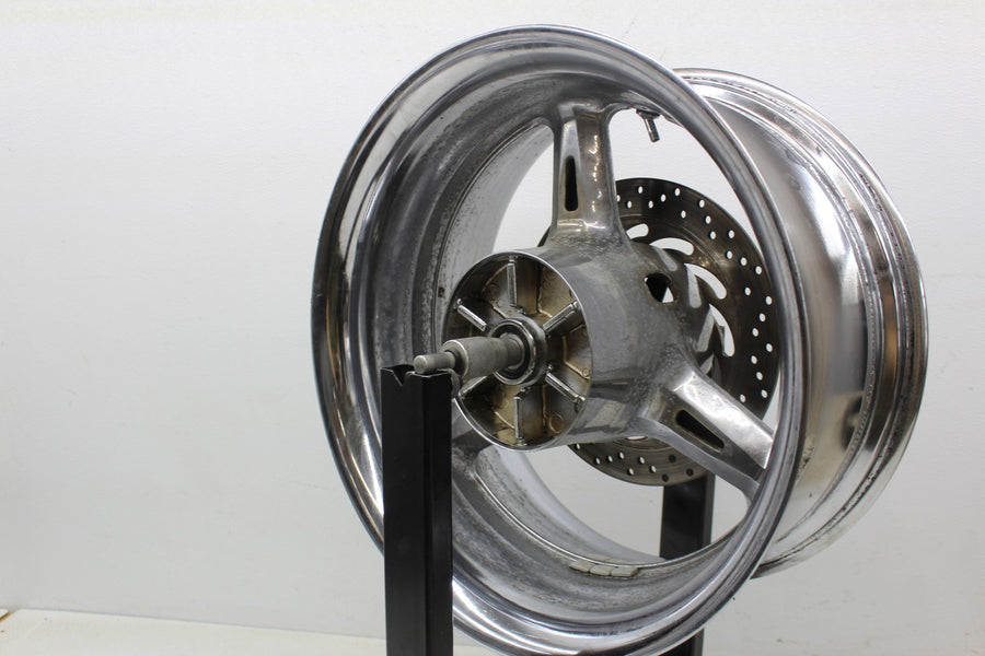 02-09 YAMAHA ROAD STAR XV1700PC WARRIOR CHROME REAR BACK WHEEL RIM 17X9 (READ)