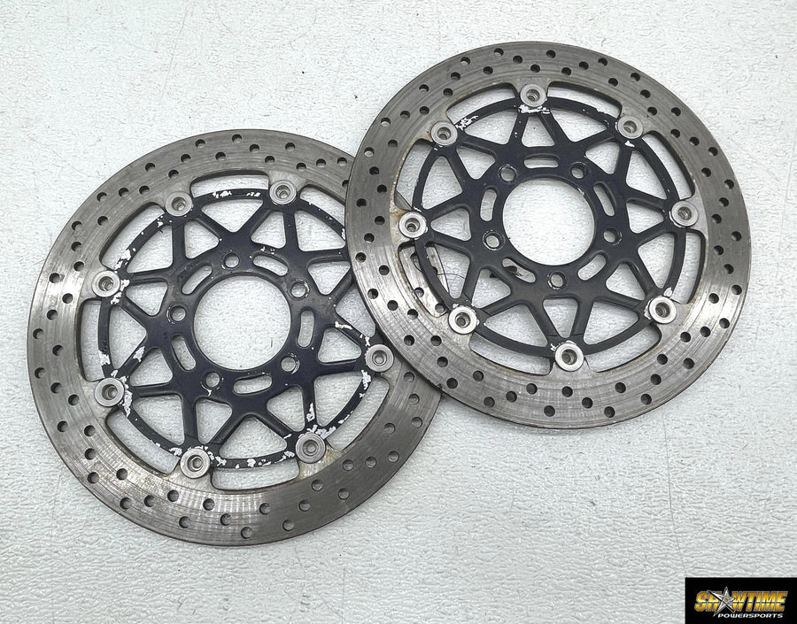 04-05 SUZUKI GSXR750 FRONT LEFT RIGHT BRAKE ROTORS DISCS 59210-18G30