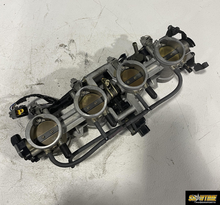 04-06 KAWASAKI NINJA ZX12R THROTTLE BODY BODIES STVA FUEL INJECTORS TPS