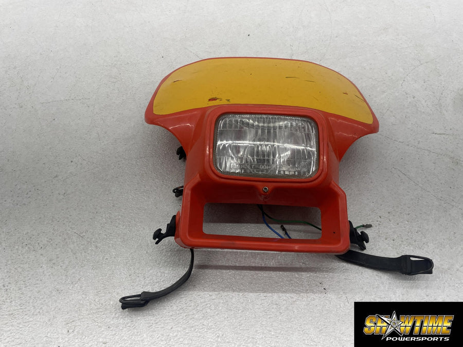 83-84 HONDA XR350R FRONT HEADLIGHT HEAD LIGHT LAMP W/ SHROUD COVER