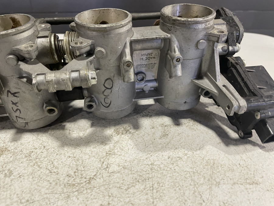 06-07 SUZUKI GSXR600 THROTTLE BODY BODIES FUEL INJECTORS STVA TPS 13405-01H11