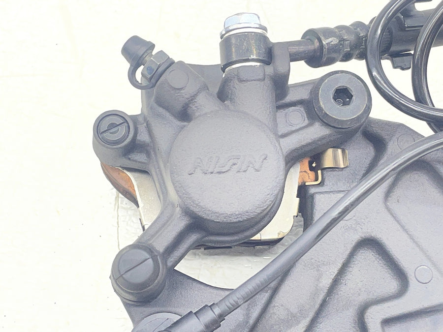 19-23 KAWASAKI NINJA ZX6R ZX636 REAR BACK BRAKE CALIPER W MOUNT SPEED SENSOR