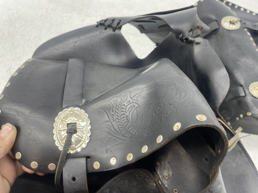 07-11 HARLEY-DAVIDSON SPORTSTER 1200 XL1200C LEATHER SADDLEBAGS SET PAIR