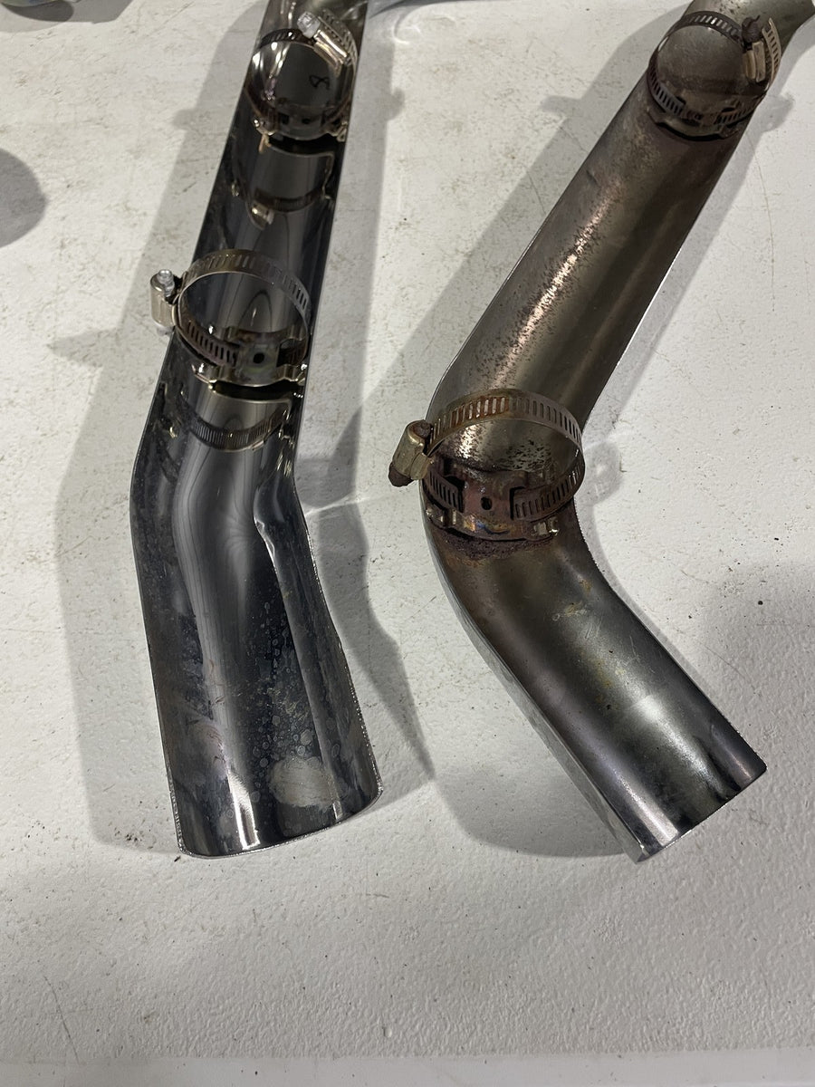 13-17 HARLEY-DAVIDSON SOFTAIL BREAKOUT MUFFLER EXHAUST SILENCER HEADERS SHIELDS
