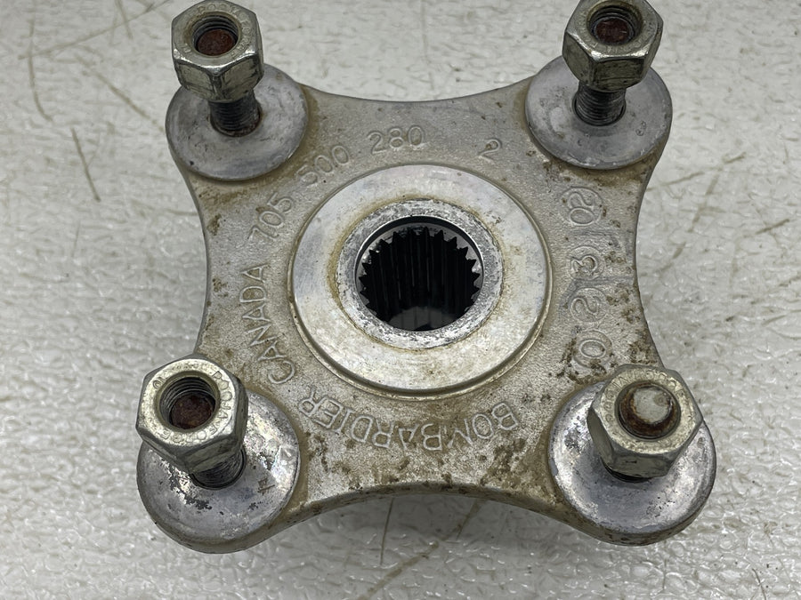 03-06 BOMBARDIER RALLY 200 REAR BACK FRONT WHEEL RIGHT LEFT HUBS HUB SET