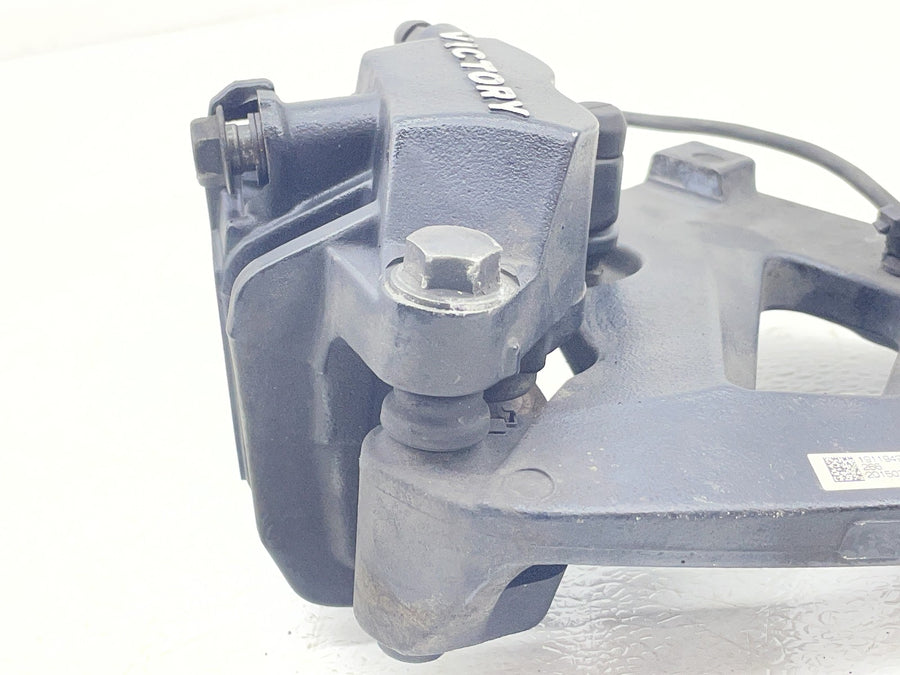 12-17 VICTORY CROSS COUNTRY TOUR REAR BACK BRAKE CALIPER W MOUNT BRACKET