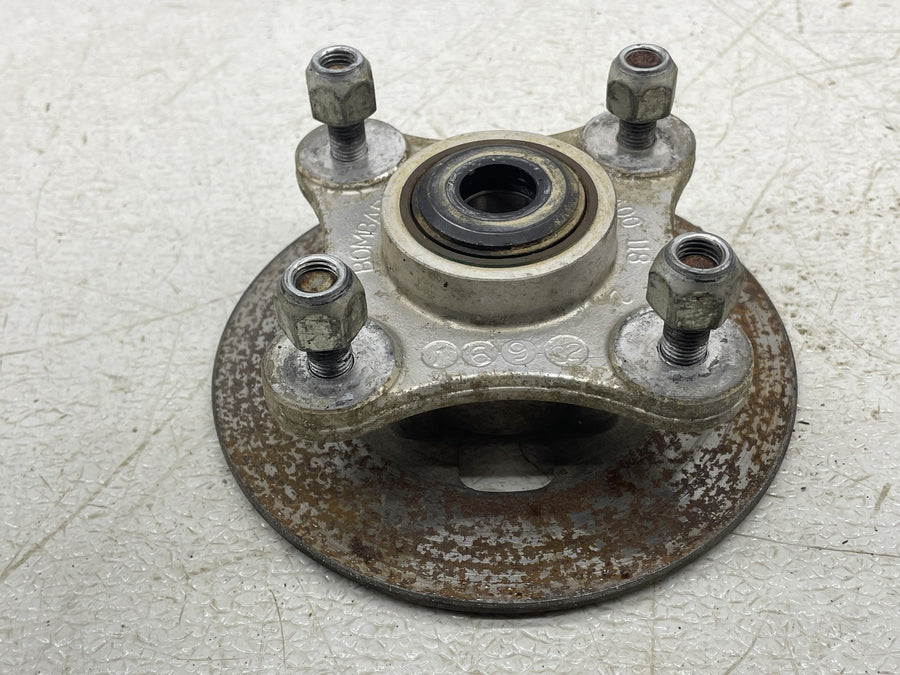 03-06 BOMBARDIER RALLY 200 REAR BACK FRONT WHEEL RIGHT LEFT HUBS HUB SET