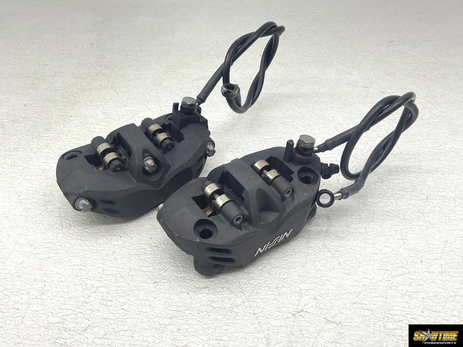 07-08 KAWASAKI NINJA ZX6R RIGHT LEFT FRONT BRAKE CALIPER SET PAIR CALIPERS