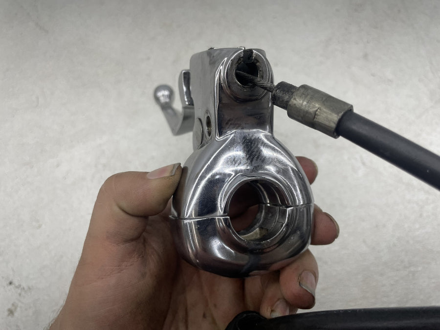 00-05 HARLEY-DAVIDSON DYNA LOW RIDER FXDL CHROME CLUTCH PERCH LEVER W/ CABLE