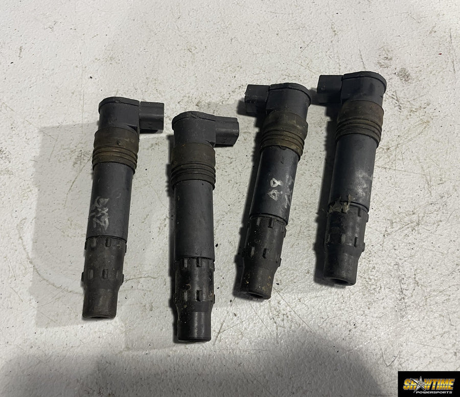 98-99 KAWASAKI NINJA ZX9R IGNITION COILS COIL SPARK PLUG CAPS