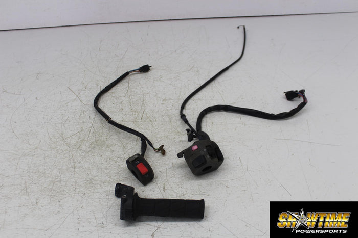 00-02 KAWASAKI NINJA ZX6R LEFT RIGHT CLIP ON HANDLE HORN SIGNALS SWITCH THROTTLE