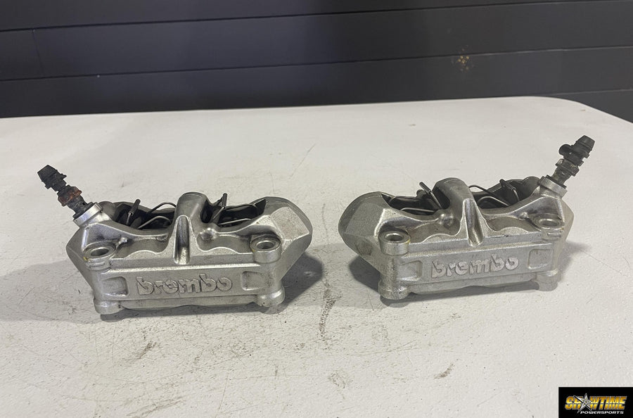 2007 KTM 990 SUPER DUKE BREMBO RIGHT LEFT FRONT BRAKE CALIPER SET PAIR CALIPERS