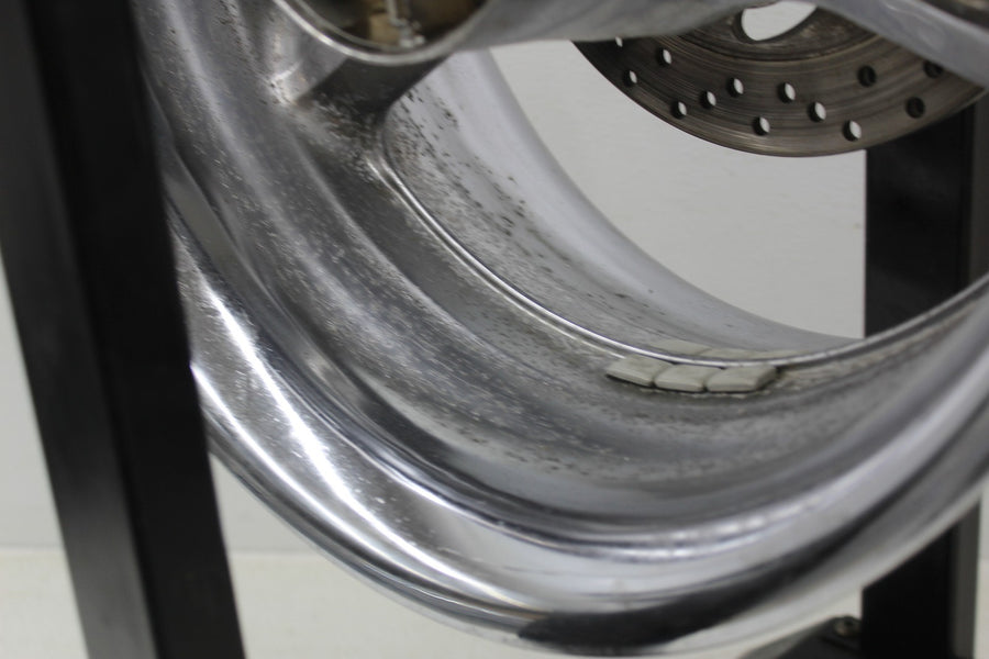02-09 YAMAHA ROAD STAR XV1700PC WARRIOR CHROME REAR BACK WHEEL RIM 17X9 (READ)