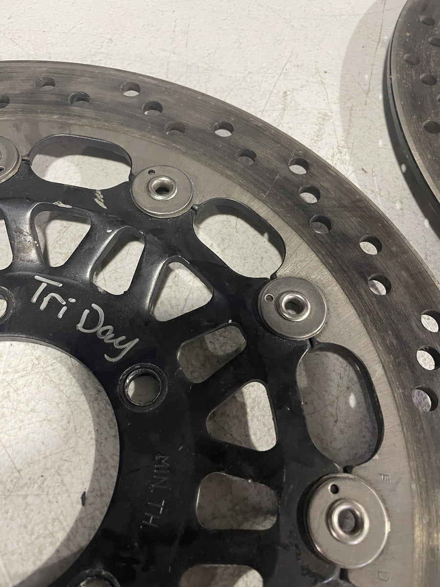 99-06 TRIUMPH DAYTONA 955I FRONT LEFT RIGHT BRAKE ROTORS DISCS
