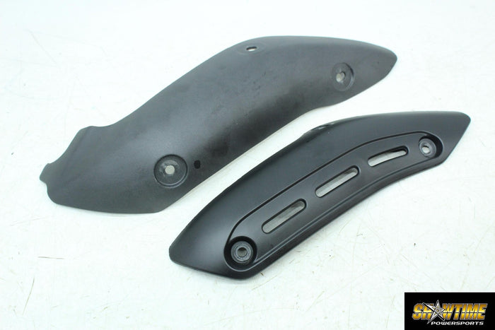 18 DUCATI MONSTER 1200 REAR BACK MUFFLER EXHAUST PIPE COVER HEAT SHIELD GUARD