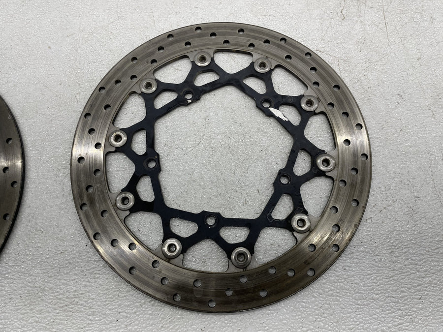 06-15 YAMAHA FZ1 FRONT LEFT RIGHT BRAKE ROTORS DISCS