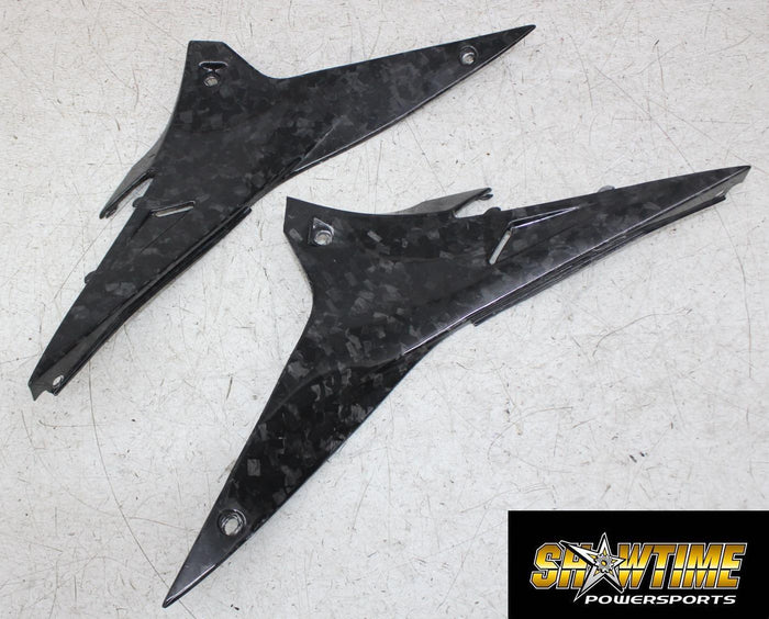 16-21 APRILIA RSV4 RR RPM CARBON RIGHT LEFT GAS FUEL TANK PANELS COVERS TRIM SET