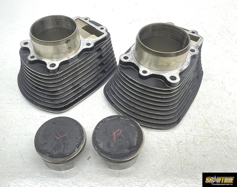 04-06 VICTORY KINGPIN ENGINE FRONT REAR PISTONS CYLINDERS BLOCK JUG 5132410 SET