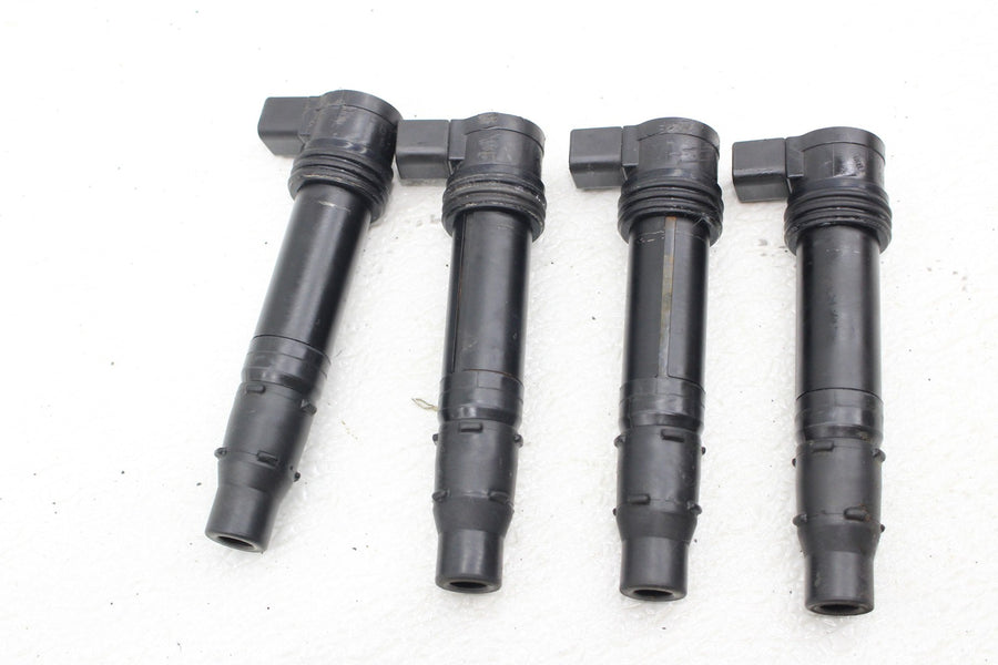 05 06 KAWASAKI NINJA ZX6R 636 IGNITION COILS COIL SPARK PLUG CAPS STICK SET