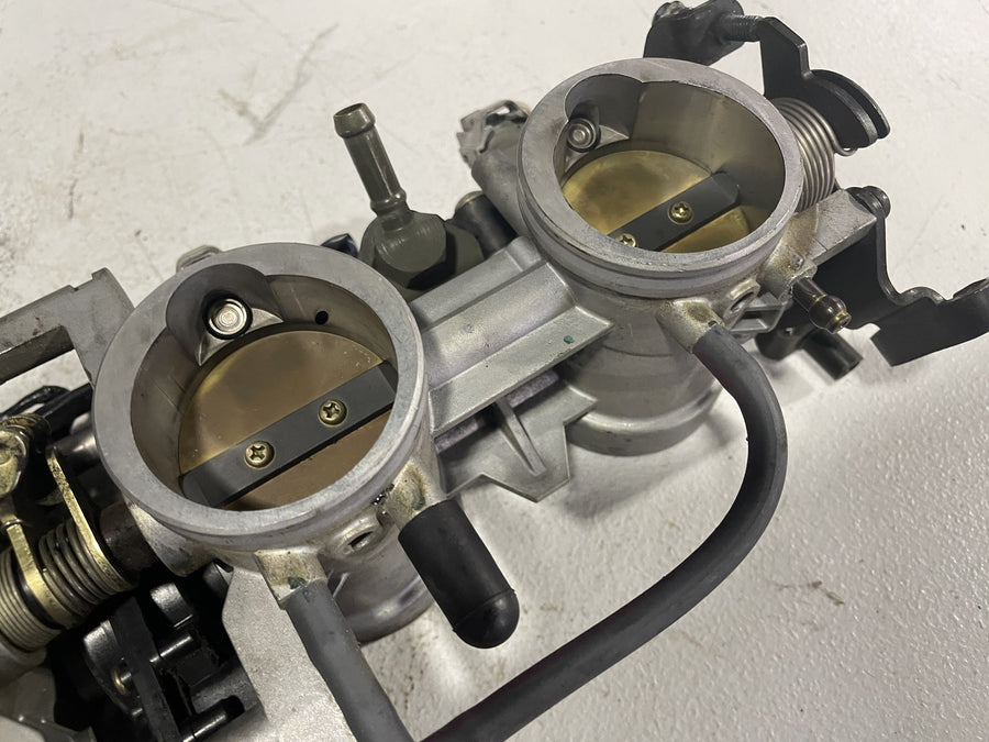 04-06 KAWASAKI NINJA ZX12R THROTTLE BODY BODIES STVA FUEL INJECTORS TPS