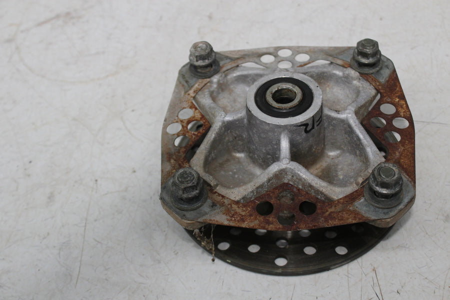 01-05 YAMAHA RAPTOR YFM 660 FRONT RIGHT WHEEL HUB W/ ROTOR SPINDLE