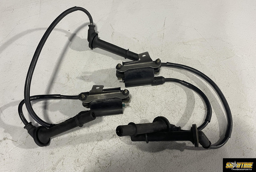 97-98 HONDA CBR1100XX IGNITION COILS COIL SPARK PLUG CAPS