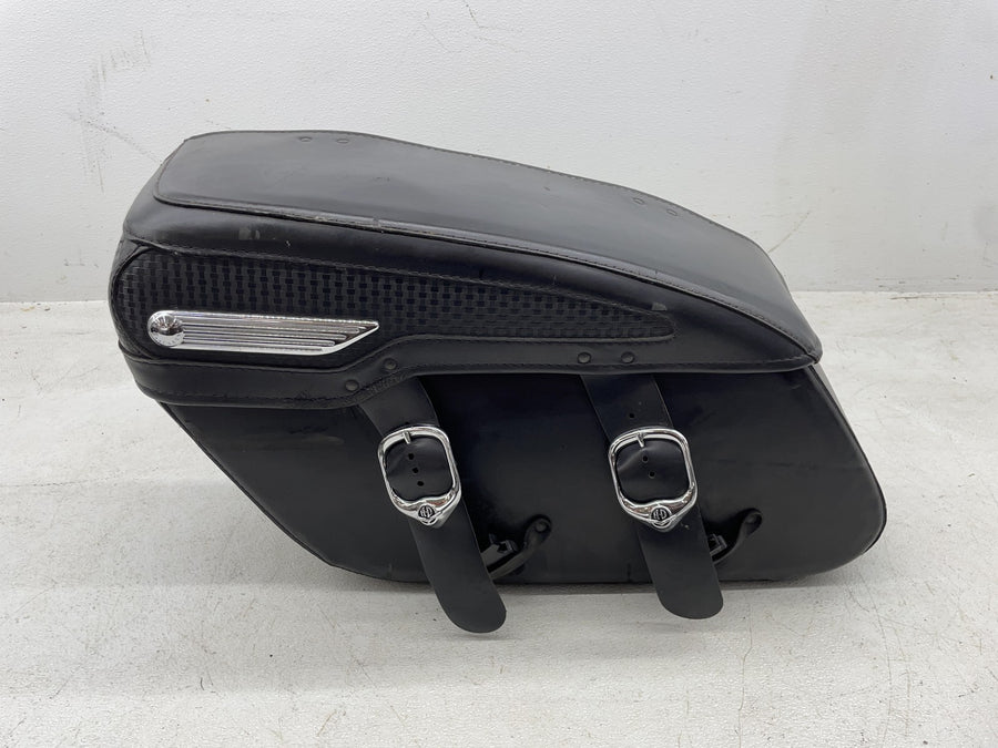 07-11 HARLEY-DAVIDSON ROAD KING CLASSIC FLHRC LEATHER SADDLEBAGS STORAGE PAIR