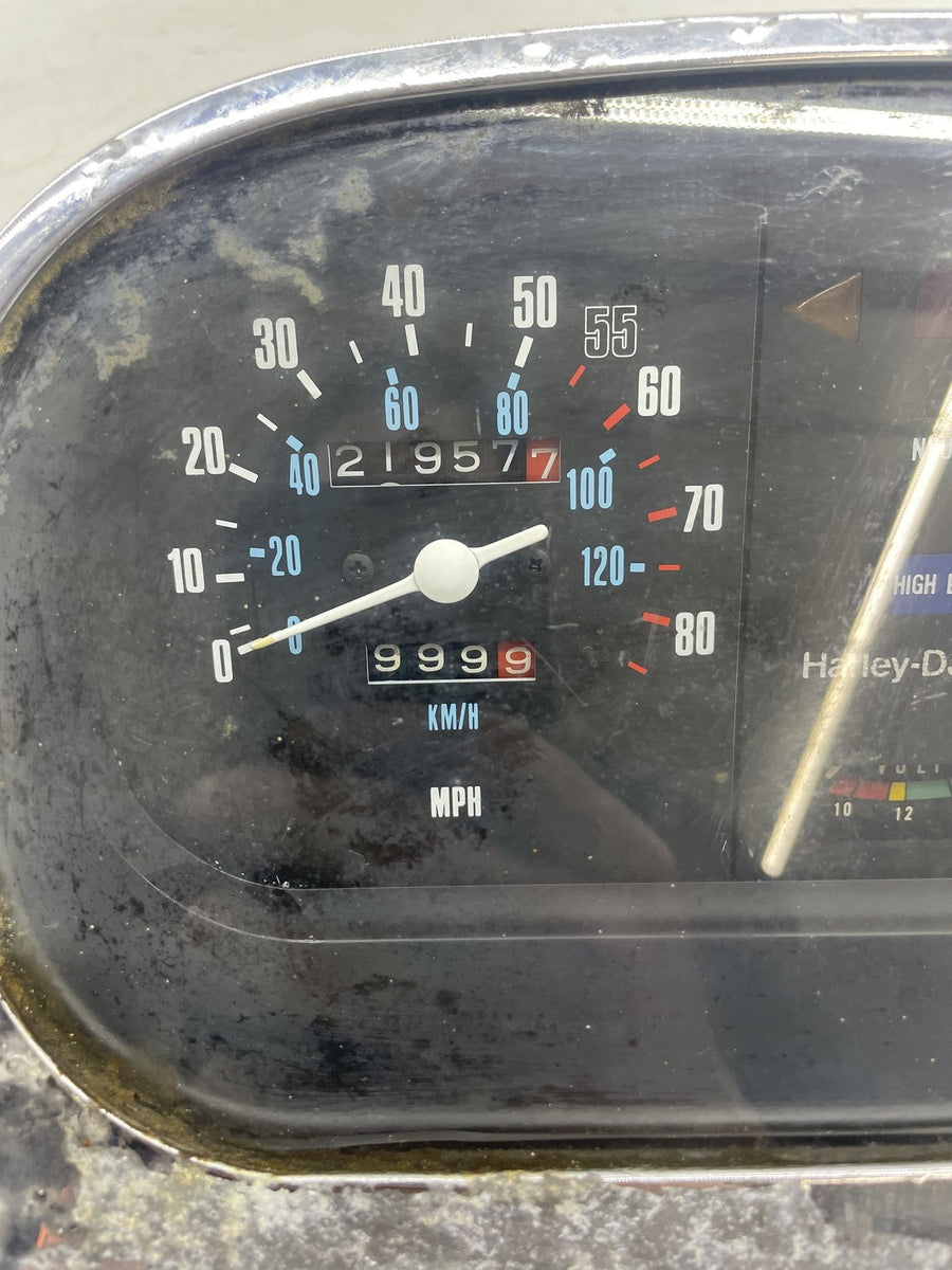 81 HARLEY-DAVIDSON TOUR GLIDE FLT GAUGES GAUGE METER SPEEDO TACH 21K
